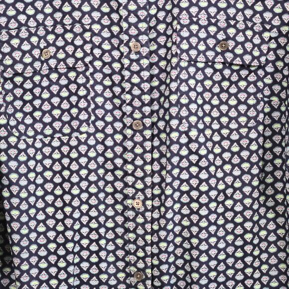 Talbot's Women's Navy Blue Print Blouse. Size 10 - Picture 6 of 10